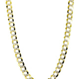 14K YELLOW GOLD CURB TWO TONE