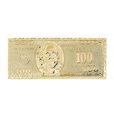 $100 Dollor Bill 14K Gold Mens Ring