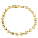 Mens Dog Tag Bracelet 14K Yellow Gold