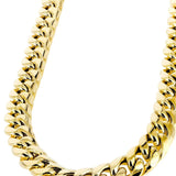 Gold Chain - Womens Semi Solid Miami Cuban L